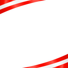 Austrian Flag Frame Ribbon Corner Border Illustration