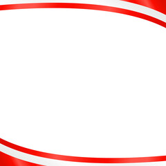 Austrian Flag Frame Ribbon Corner Border Illustration