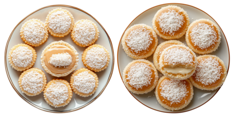 Set of Argentinian alfajores isolated on transparent or white background