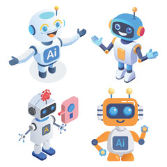 Fototapeta premium funny cartoon robot