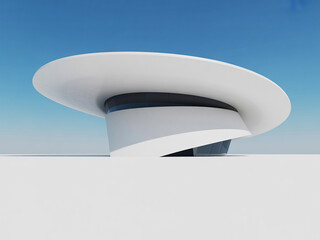 Modern Architectural Design of a Contemporary Building against a Clear Blue Sky