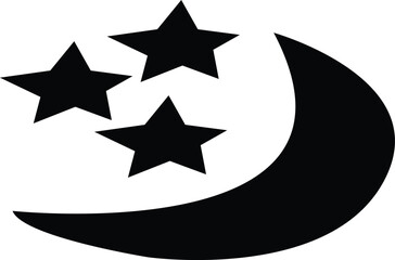 Abstract Moon and stars with some copy space area