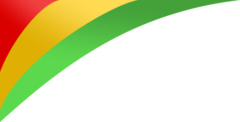 Black History Month Flag Ribbon Corner Border Illustration