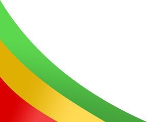 Black History Month Flag Ribbon Corner Border Illustration