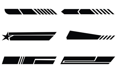 Techno-Inspired Speed Stripes and Checkered Flag Elements – Isolated Vector Set