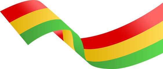 Black History Month Flag Ribbon Corner Border Illustration