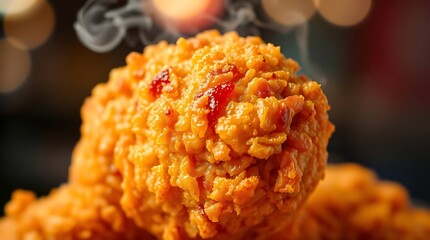 Crispy fried chicken commercial