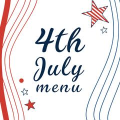 4th july USA united states of america colors red blue and white art flag 