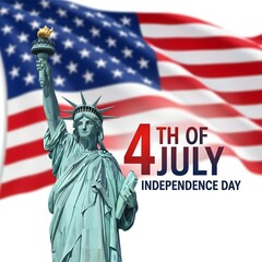 Obraz premium Independence Day&nbsp;USA Post Design 