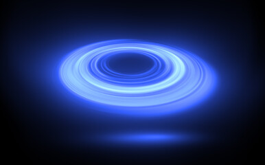 Glow swirl light effect. Circular lens flare. Abstract rotational lines. Power energy element. Luminous sci-fi. Shining neon lights. Magic arena. Swirl trail effect. Glint scene. Dynamic ellipse.