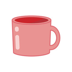 赤いマグカップのイラスト