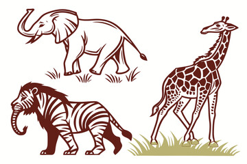 vector illustration of a giraffe