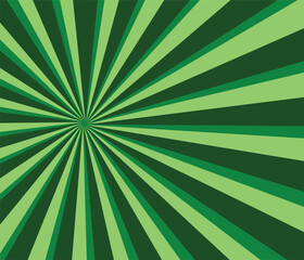 Green Sun Ray Abstract Background 