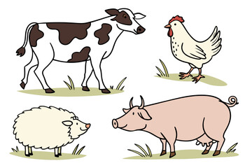 farm animals set