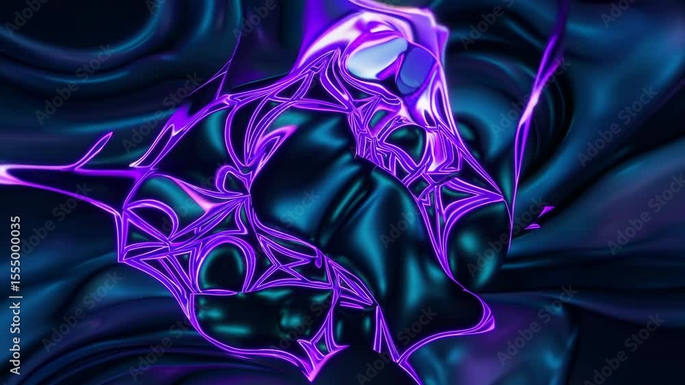 Poster abstract 3d dark blue background with a combination of luminous purple overlap style graphic design 