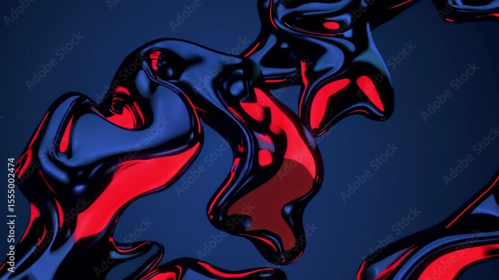 Poster abstract 3d dark blue background with a combination of luminous red overlap style graphic design ele