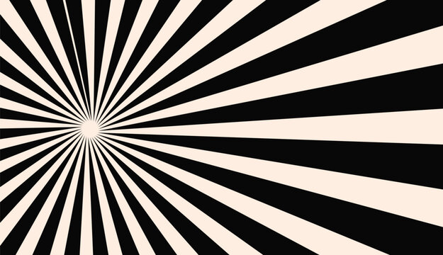 Pop Art Black Comic Book Cover with Retro Cartoon Strip Pattern