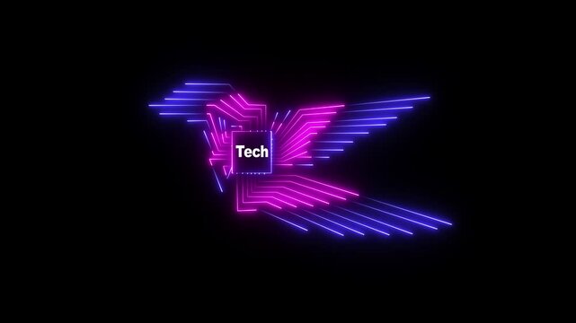 Futuristic Technology Concept: Motherboard CPU GPU Processor Microchip Starting Artificial Intelligence Technology cyber and futuristic concept Technology cyber blockchain and futuristic motion  video