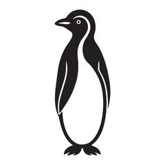 Penguin Silhouette Vector Icon