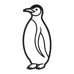 Penguin Silhouette Vector Icon