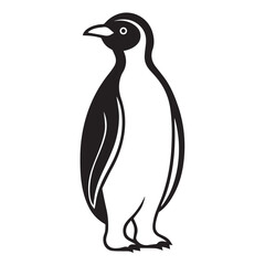 Penguin Silhouette Vector Icon