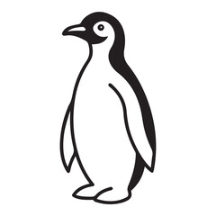 Penguin Silhouette Vector Icon