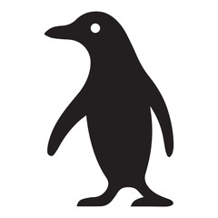 Penguin Silhouette Vector Icon