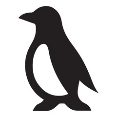 Penguin Silhouette Vector Icon