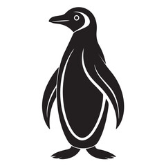 Penguin Silhouette Vector Icon