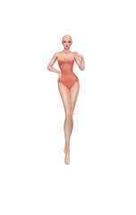 3d rendered illustration of a naked woman