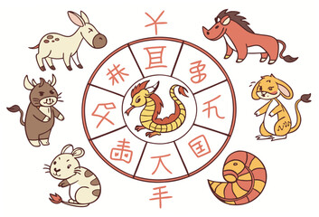 set of zodiac signs