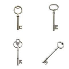 Manhole key set in vintage silver design


