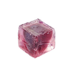 Obraz premium Jewel-toned Red and Pink Gelatin Cube, Close-up Studio Shot