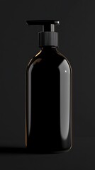 Blank white cosmetic bottle mockup on grey background. 3d rendering