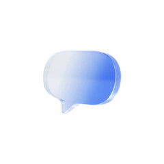 Blue Gradient Speech Bubble with Tail