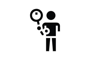 A person holding a tennis racket, suitable for sports icons or websites.