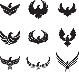 Nine Black Eagle Logos for Design Inspiration
