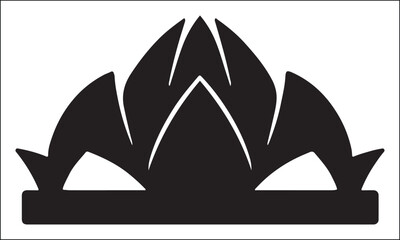 Lotus Temple Delhi Vector Icon