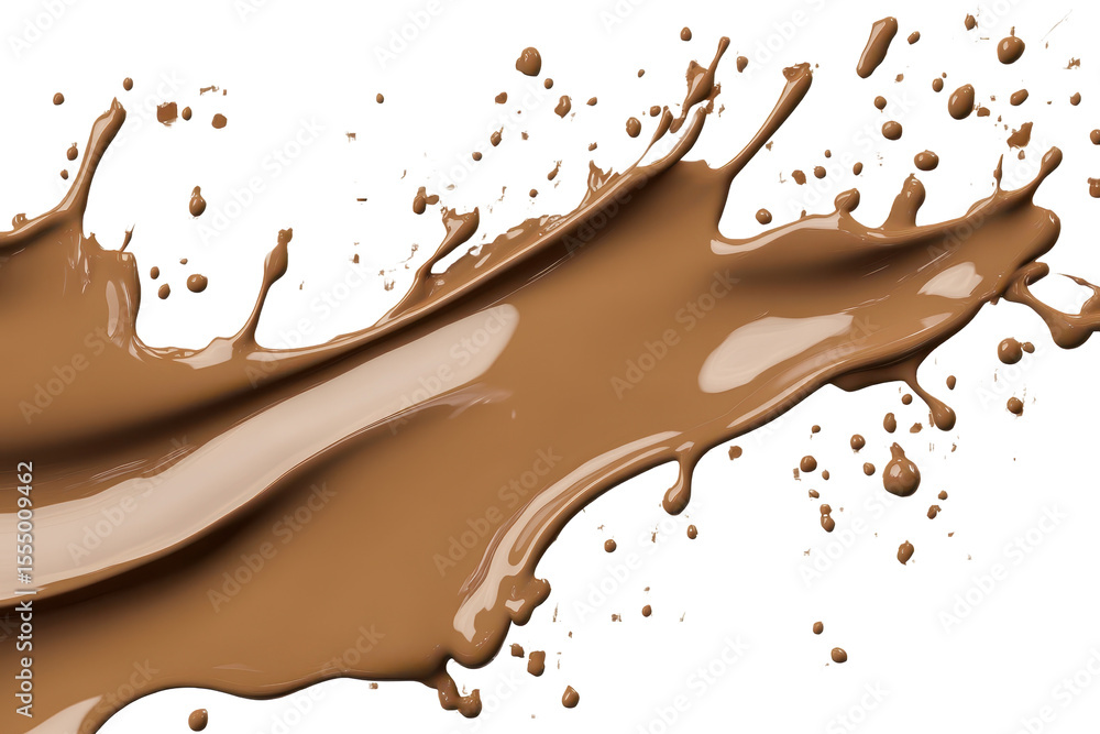 Poster mud drops and smears exhibit a chunky texture in a creative and artistic abstract display on a brigh