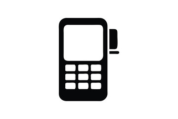 Simple Black and White Icon of a Point of Sale (POS) Terminal