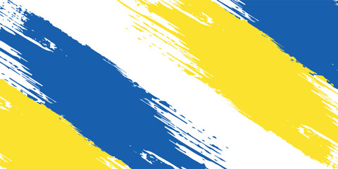 Brush painted grunge flag of country. Independence day of Ukraine. Abstract creative painted grunge brush flag background.Flag of Ukraine on an isolated white background. eps 10