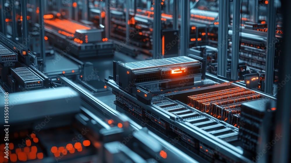 Poster advanced robotic process automation in high-tech warehouse environment