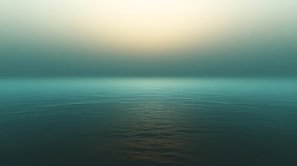 Obraz premium Serene ocean view at dusk with calming teal water and soft, golden light creating peaceful scenery