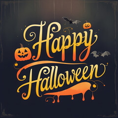 Halloween typography design	
