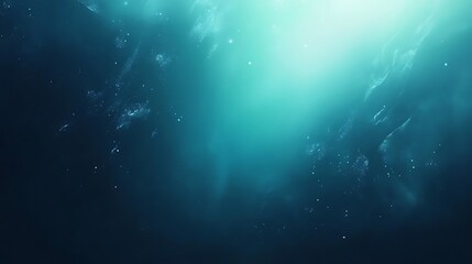 Underwater Light Rays Background with Sunbeams and Bubbles for Aquatic Adventure