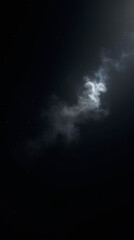 Conceptual Dark Matter Cloud Suspended in Darkness with Space for Text