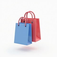 Colorful Single Shopping Bag Emoji — 3D Rendering of a Vibrant Single Shopping Bag Emoji