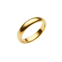 A close-up of a shiny gold wedding band against a plain black background, ideal for jewelry marketing