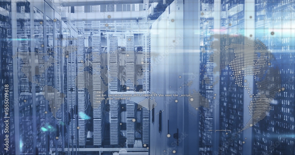 Poster data processing image over servers in modern data center environment