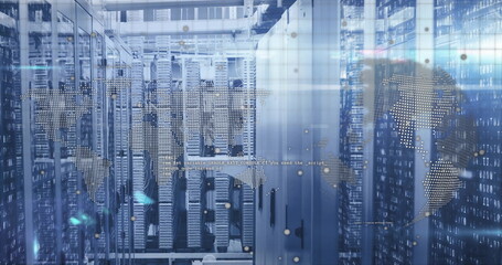 Data processing image over servers in modern data center environment